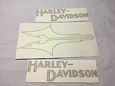 Harley-Davidson 5922-33 Fuel Gas Petrol Tank Decal VL RL Single 1933 Cream Retro