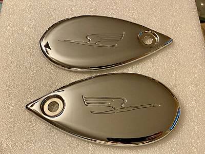 Harley 193057 Knucklehead Chrome Bird Springer Fork Rocker Covers Buco Superior