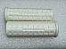 Harley 5621047 Panhead Hummer Waffle Grips Closed End White w/ Logo 194853