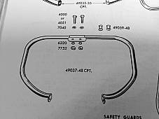 Harley Panhead UL Front Crash Bar Mount Kit 1948-50 OEM# 49059-48