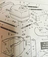 Harley 62563-65 Rubber Mounts Sportster FX FXE XLH XLCH Battery Oil Tank