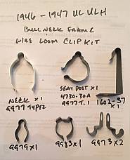 Harley 1946-1947 Bull Neck UL ULH Main Wire Loom Clip & Clamp Kit 1602-37 9977