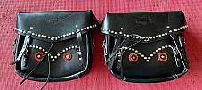 Harley Knucklehead Panhead Loc-Tite Lock Tight Saddlebags w/ Logo  11785-43 Euro