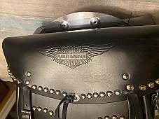 Harley Knucklehead Panhead Loc-Tite Lock Tight Saddlebags w/ Logo  11785-43 Euro