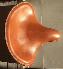 Harley Knucklehead VL WL Panhead Tan Solo Saddle Seat Parkerized Rivets Vented