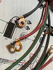 Harley UL 1941-45 Premium Wiring Harness Correct Soldered Terminals Cotton Loom