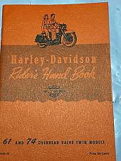 Harley Riders Handbook Owners Manual 1948-1954 Panhead EL FL Reprint