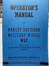 Harley Riders Handbook Owners Manual WW-II WLC 45 Model