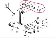 Harley CP-1038 Sportster XLCH Lunchbox Oil Tank Upper Mounting Kit 1966-69 USA