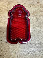 Harley Red Glass Tombstone Tail Lamp Lens 47-54 Knucklehead Panhead UL WL Servi