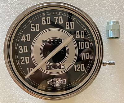 Harley 194146 Knucklehead WL UL Servicar  Speedometer  2:1 Ratio w/ Adapter