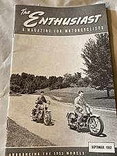 Harley Enthusiast Sept 1952 Model Intro For 1953 Models Panhead K Servi Hummer