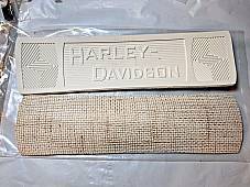 Harley 2940-14W JD VL Knuckle White Canvas Back Footboard Mats w/Rivets 1914-39