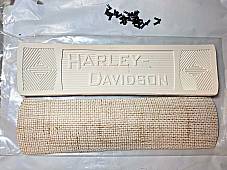Harley 2940-14W JD VL Knuckle White Canvas Back Footboard Mats w/Rivets 1914-39