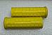 Harley 5621047 Panhead Hummer Waffle Grips Closed End Yellow w/ Logo 194853