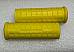 Harley 5621047 Panhead Hummer Waffle Grips Closed End Yellow w/ Logo 194853