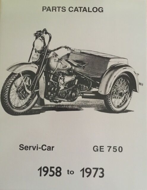HARLEY DAVIDSON Servicar 1940-1958 Original Factory Shop Repair Manual USAseller 