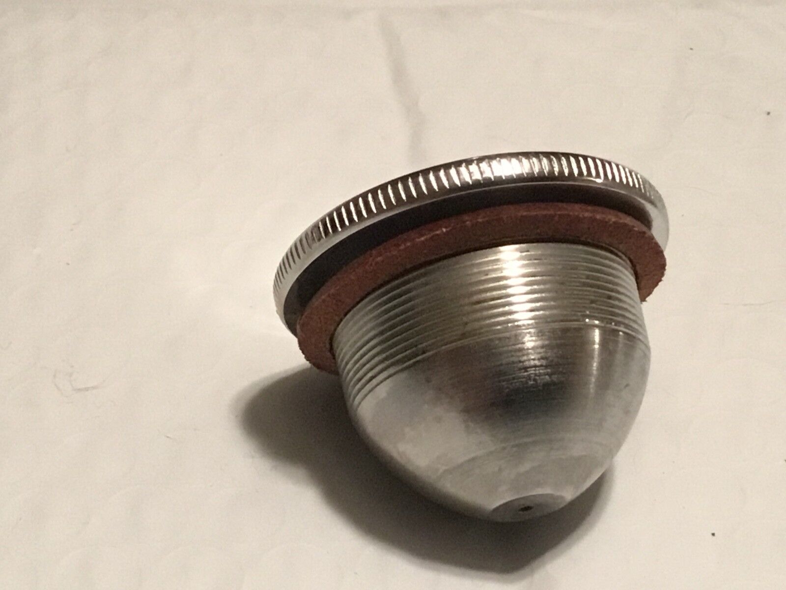 Harley 350716 JD Single VL RL 191634 Nickel Gas Cap Set w/ Leather