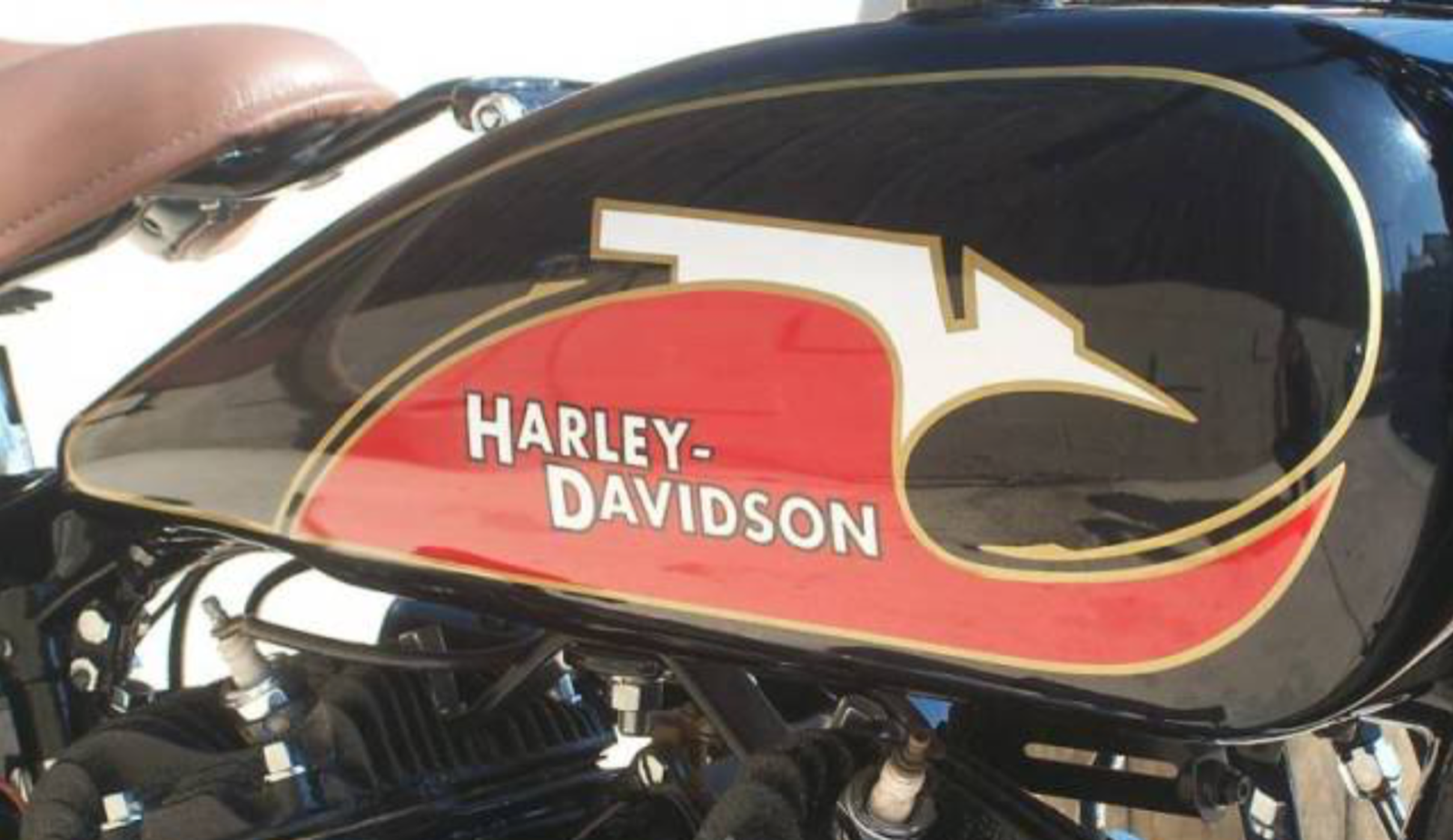 Harley Davidson Panhead Oil Tank Decal "Water Slide"