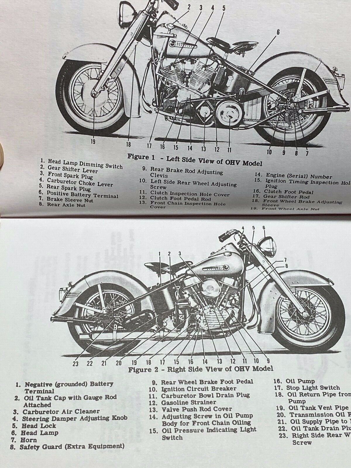 Vintage Harley Davidson Riders Handbook 1953 - 99460–50￼ And Supplement |  eBay